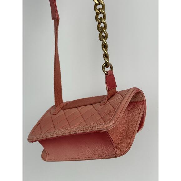 Chanel Caviar Quilted Sunset On The Sea Waist Bag – Coral with Gold Hardware C-1 - Picture 13 of 16